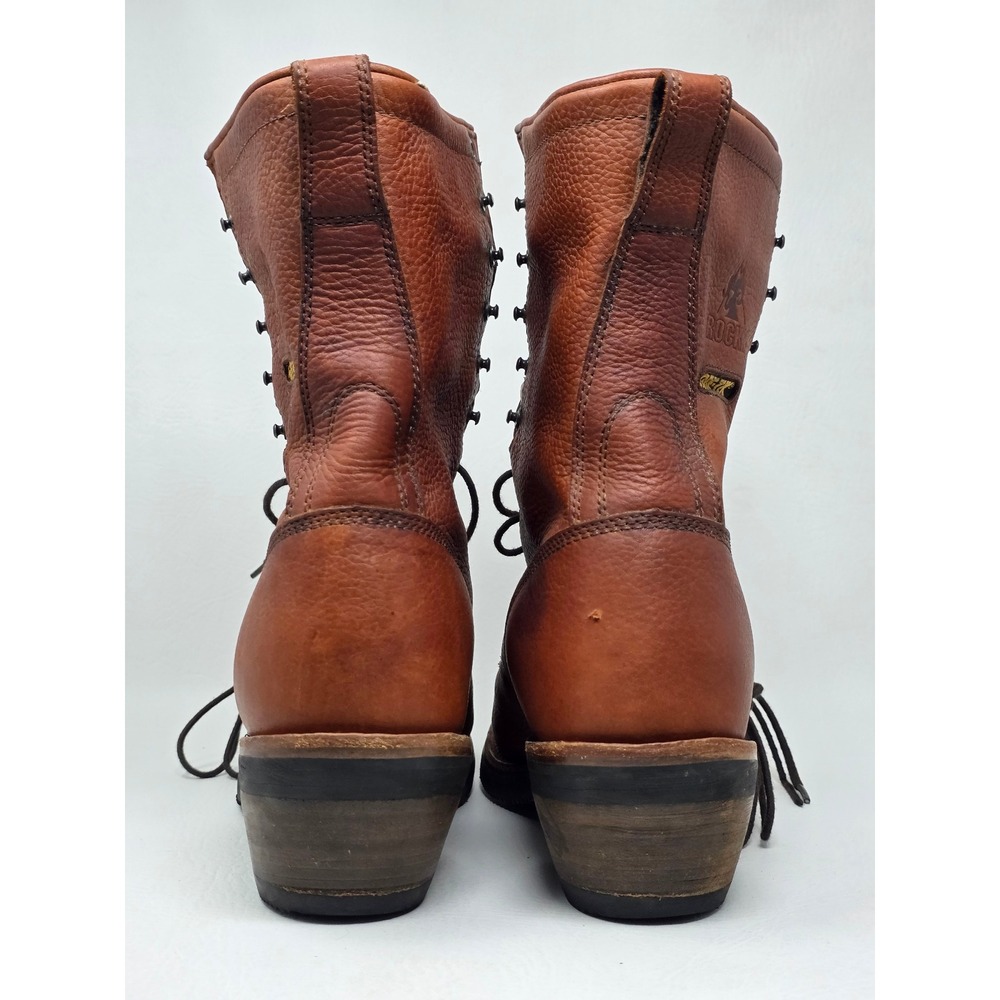 Rocky 2841 Mens Brown Leather Gore-Tex Waterproof Lace Up Logger Boots 11 M - Picture 4 of 13
